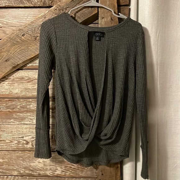 daytrip long sleeve shirt, gray, small - Picture 1 of 5